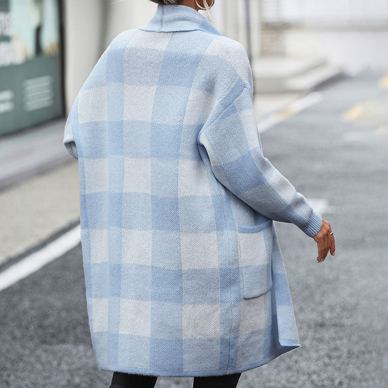 Valenzora | Lässiger karierter Cardigan