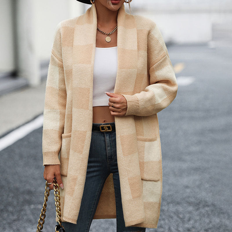Valenzora | Lässiger karierter Cardigan