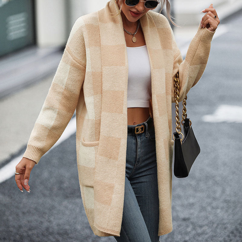 Valenzora | Lässiger karierter Cardigan