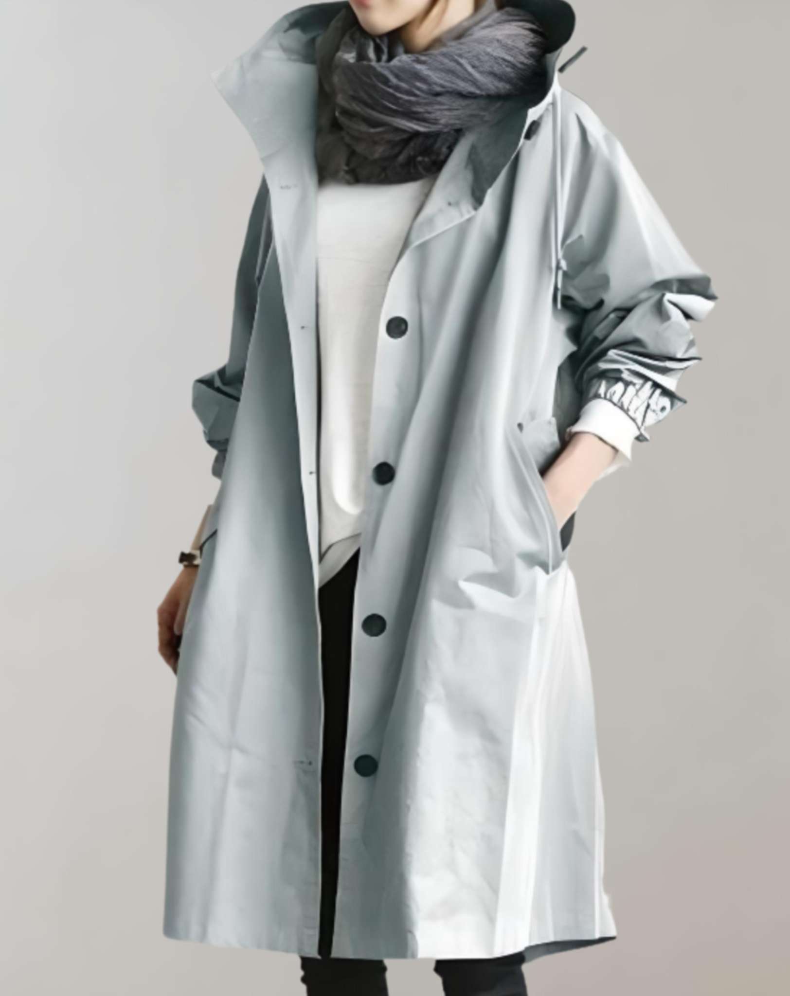 Valenzora | Warm trench coat with hood