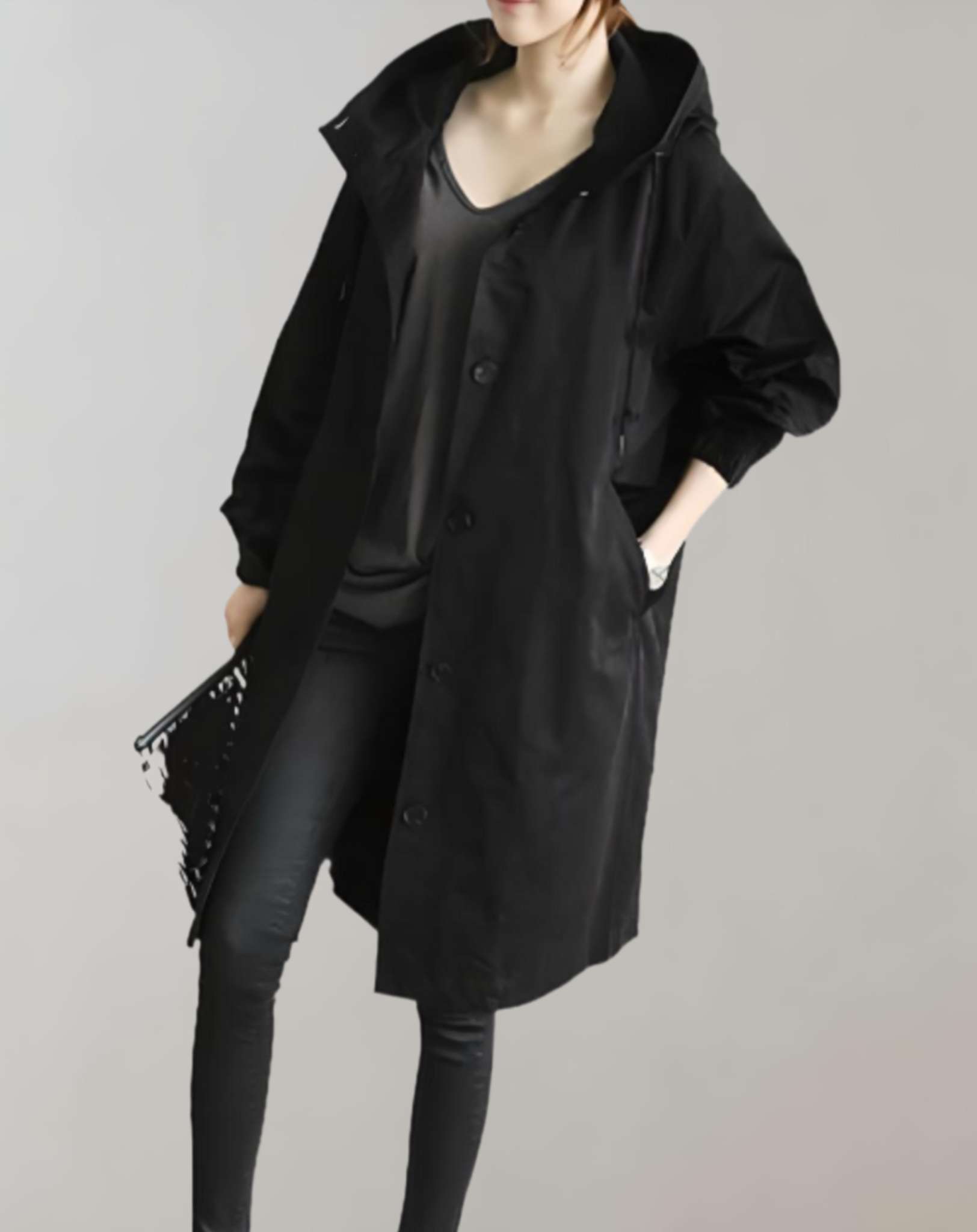 Valenzora | Warm trench coat with hood