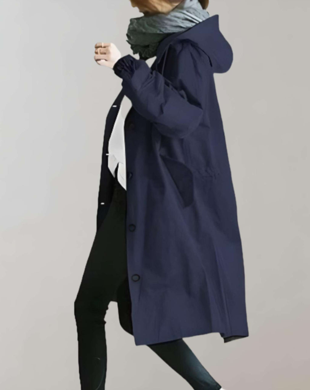 Valenzora | Warm trench coat with hood