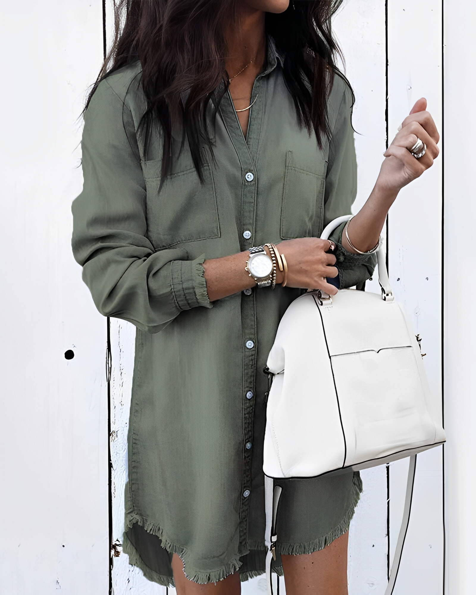 Valenzora | Jeansbluse – Stylische Jeansbluse mit Knöpfen für einen lässigen Look