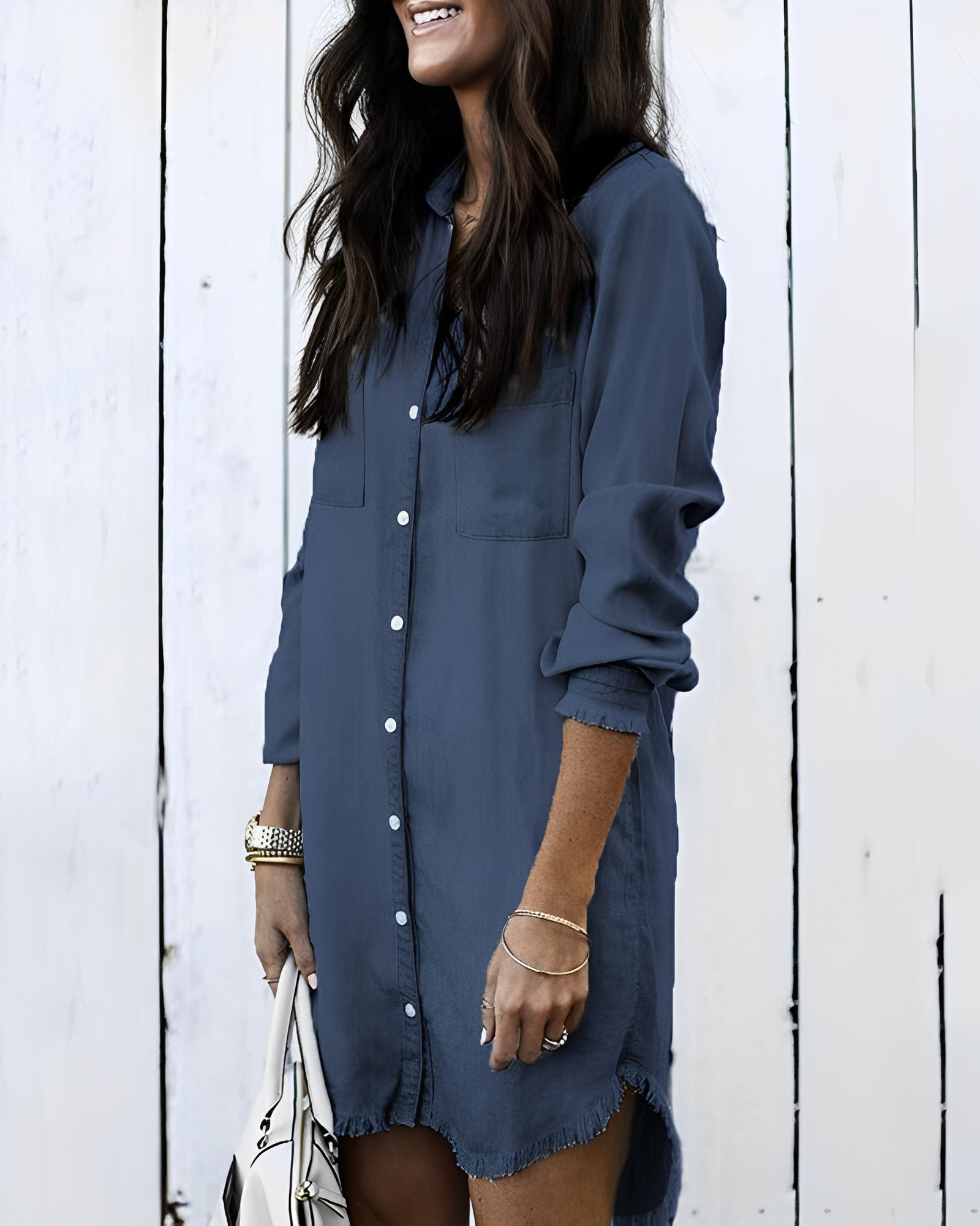 Valenzora | Jeansbluse – Stylische Jeansbluse mit Knöpfen für einen lässigen Look