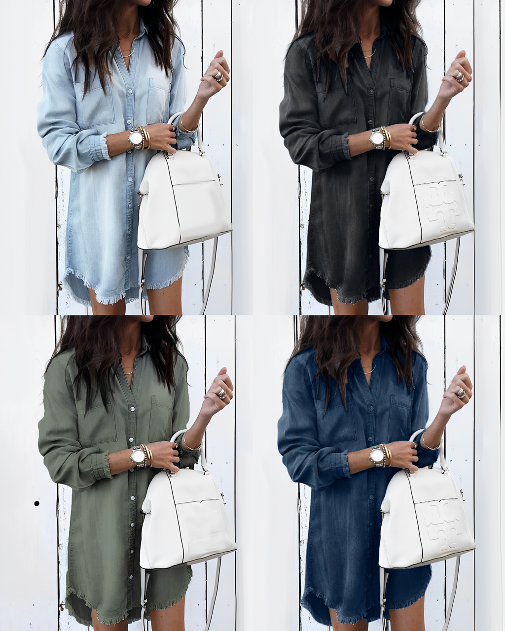 Valenzora | Jeansbluse – Stylische Jeansbluse mit Knöpfen für einen lässigen Look