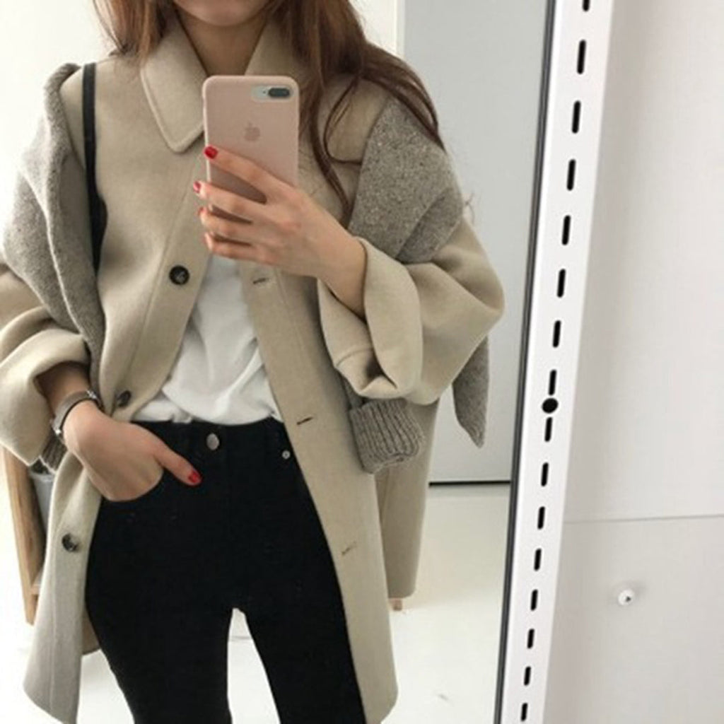 Valenzora Single-breasted elegant women's coat