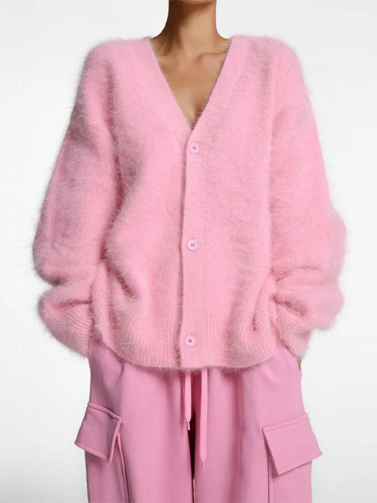 Valenzora | Kaschmir-Cardigan für Damen | Weicher Cardigan für Damen | Klassischer Strickjacke mit Knöpfen