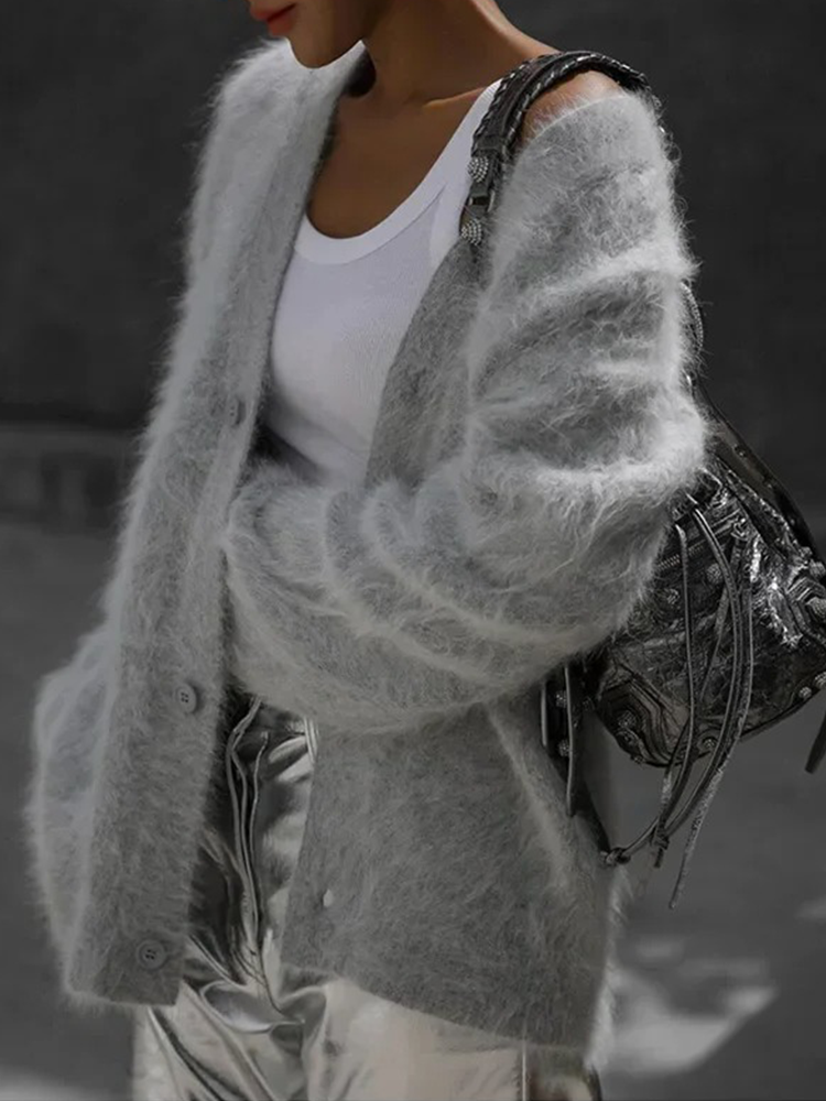 Valenzora | Kaschmir-Cardigan für Damen | Weicher Cardigan für Damen | Klassischer Strickjacke mit Knöpfen