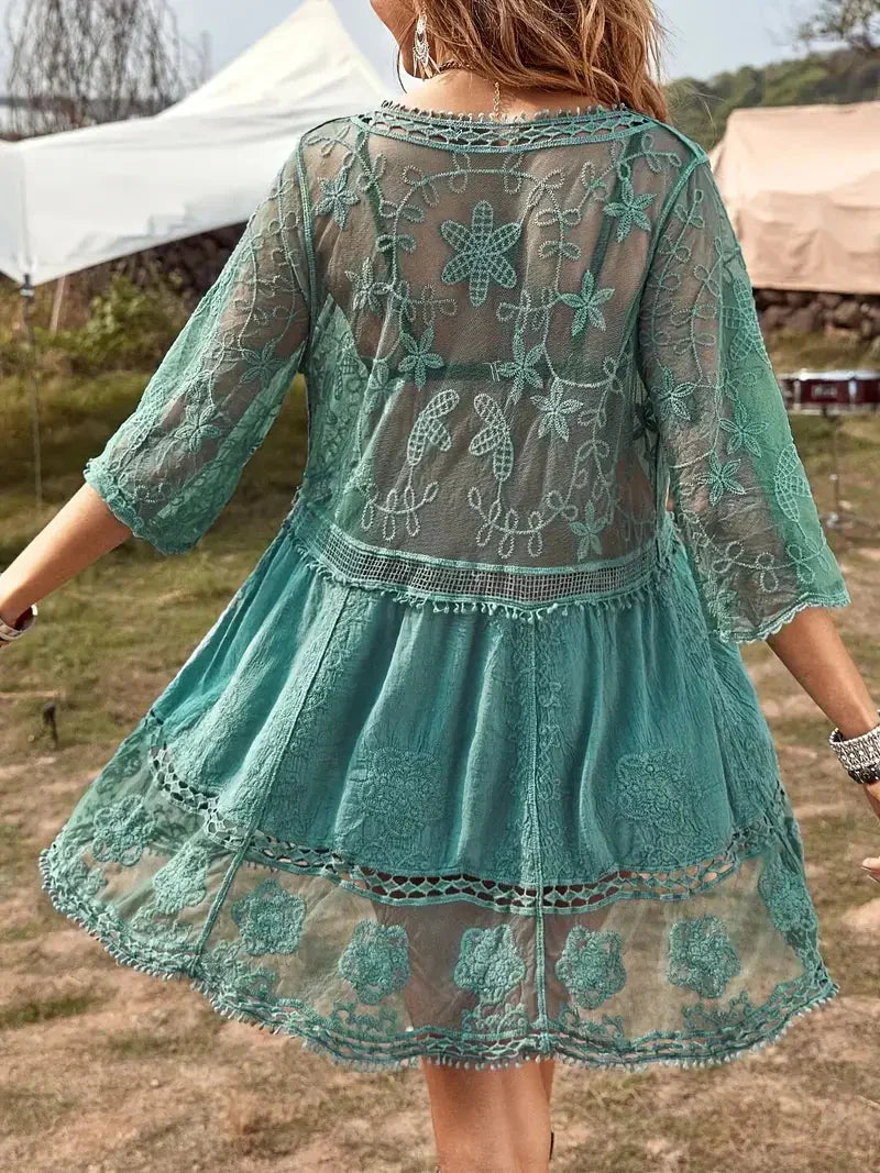 Valenzora | Cover Up Lace Sheer Cover Up Dress Boho Style