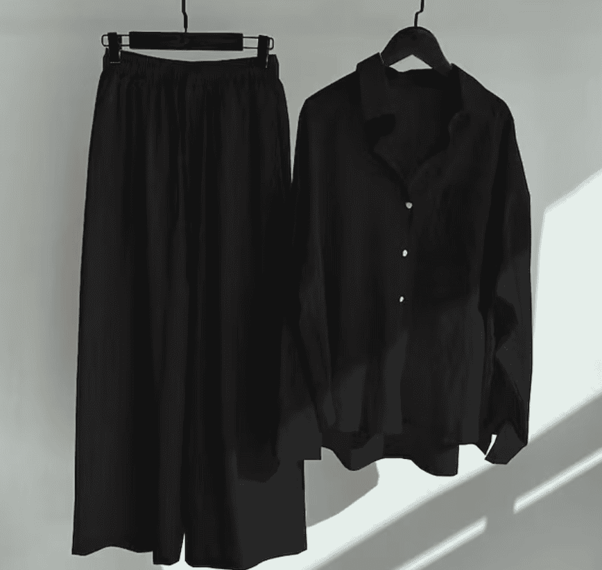 Valenzora | Linen summer set with long trousers and shirt