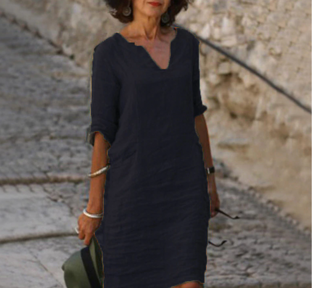 Valenzora | Chic three-quarter sleeve dress for women