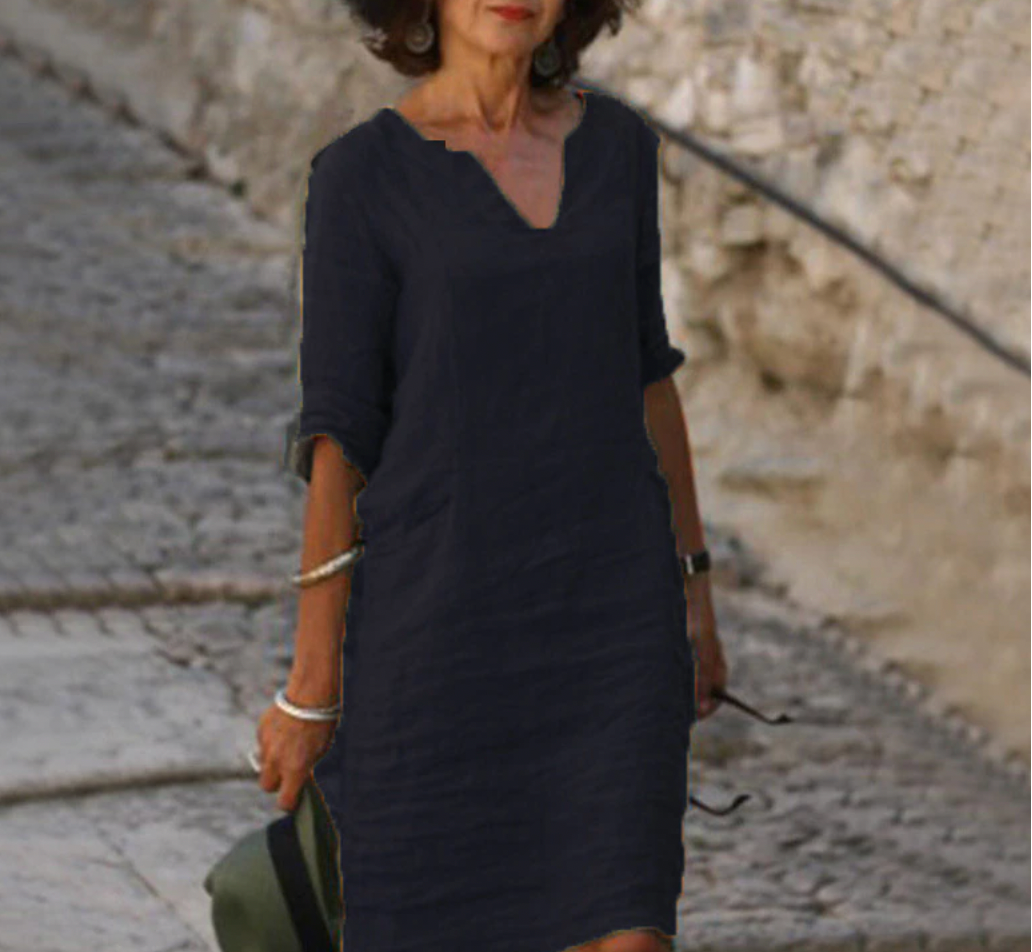 Valenzora | Chic three-quarter sleeve dress for women