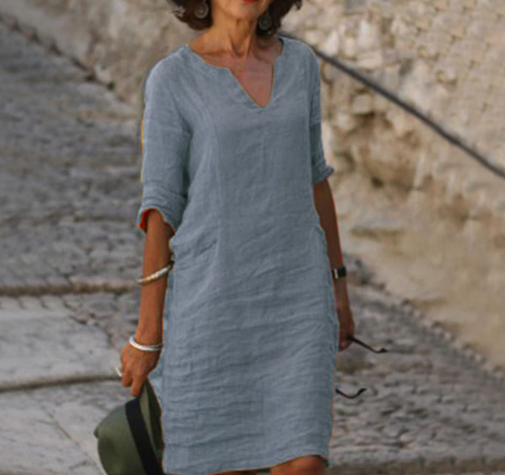 Valenzora | Chic three-quarter sleeve dress for women