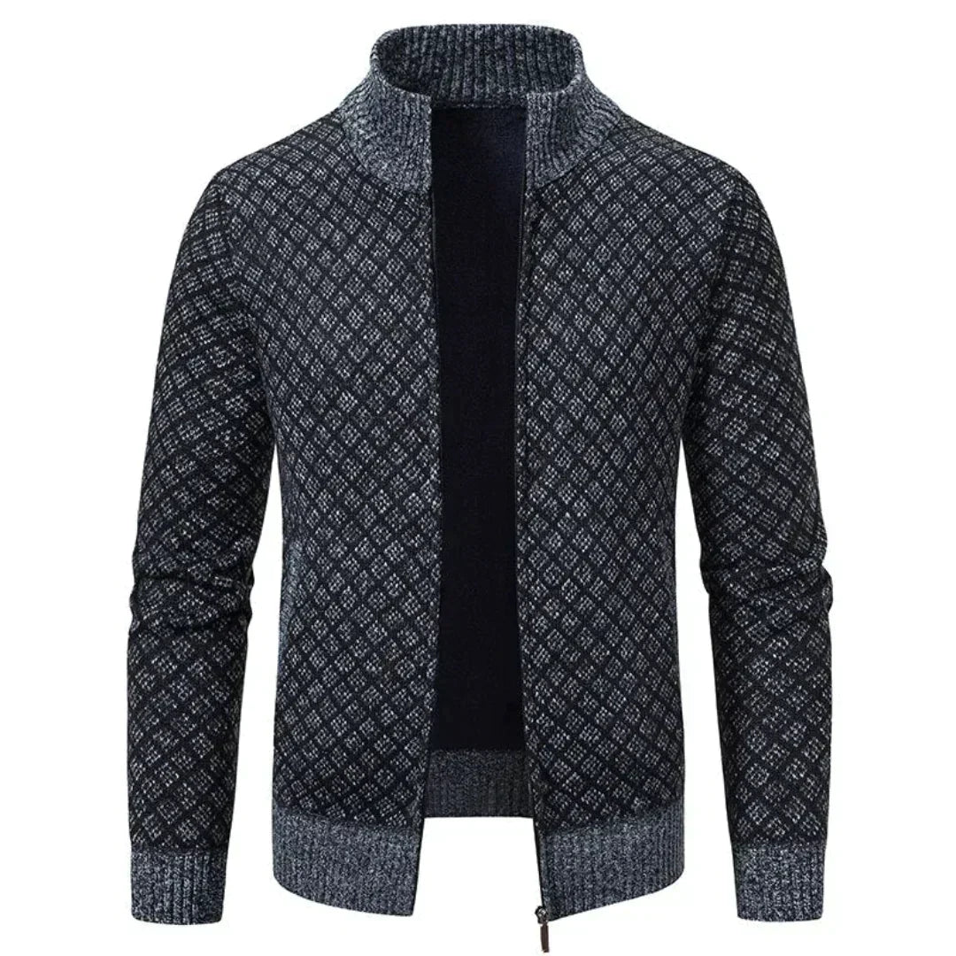 Knitted jacquard sweater