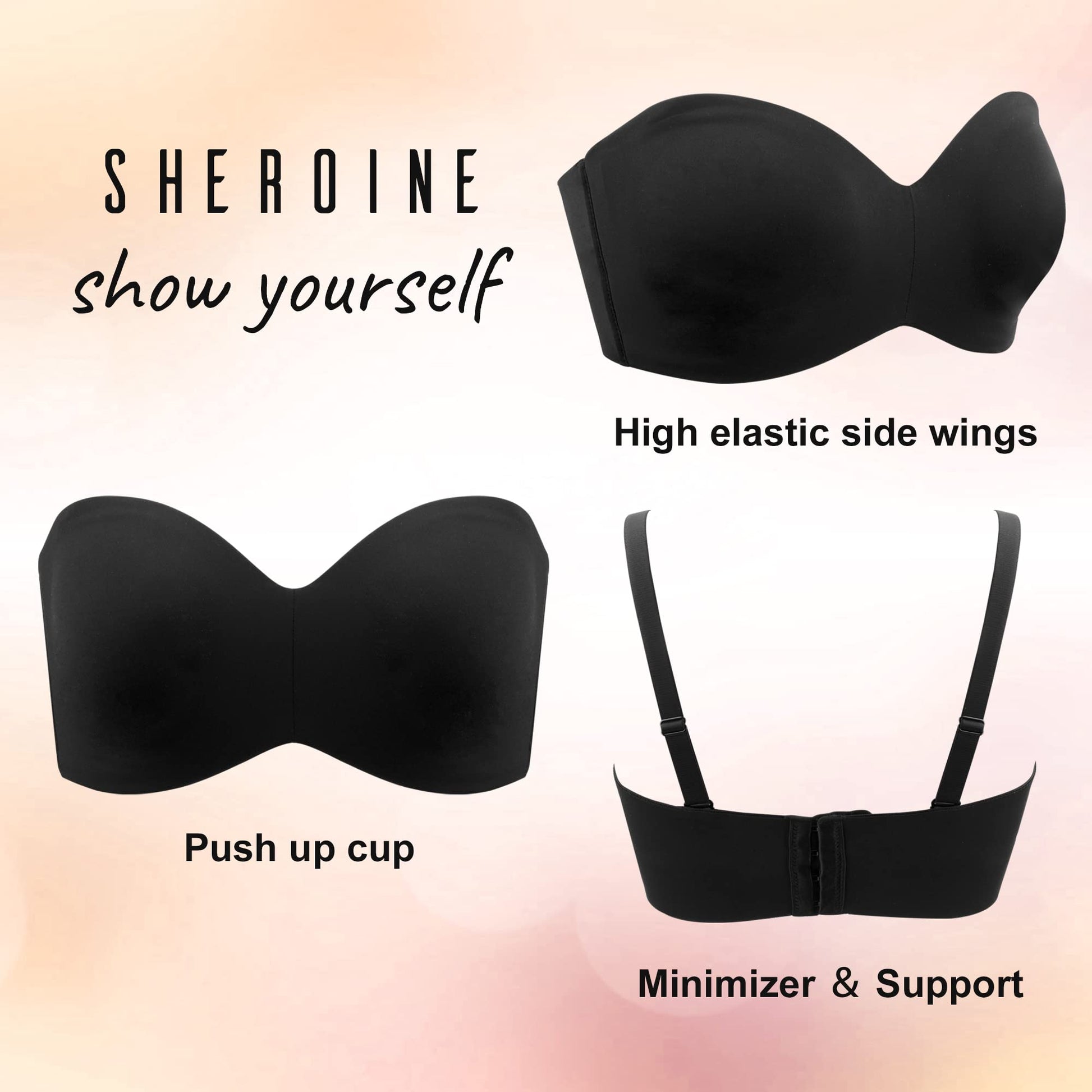 Bra with removable straps