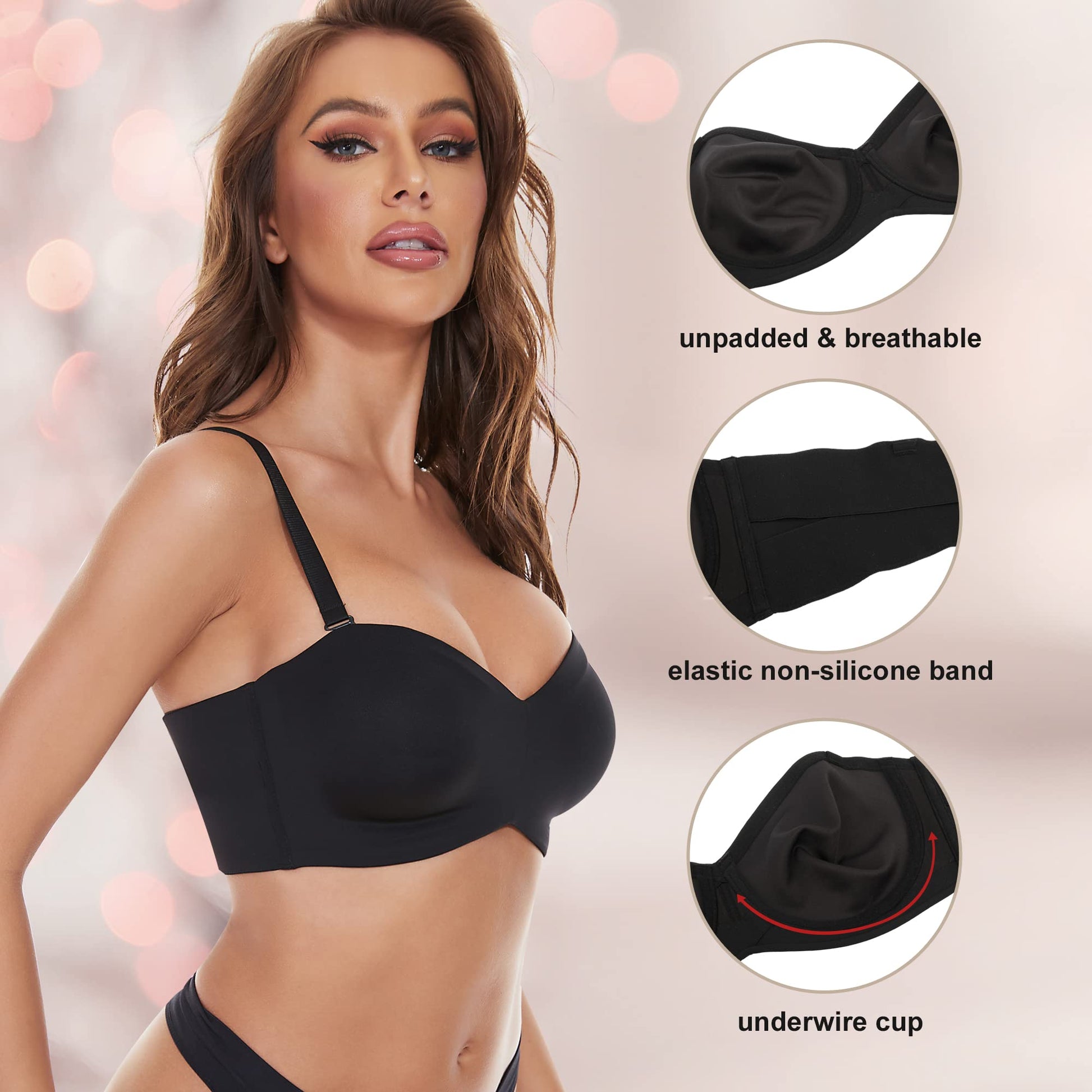 Bra with removable straps