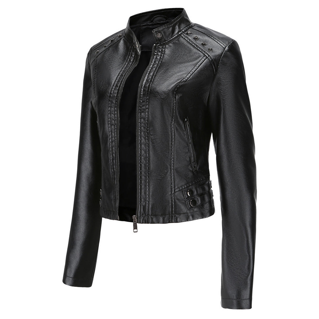 Valenzora | Elegante Lederjacke mit einzigartigen Details für Damen