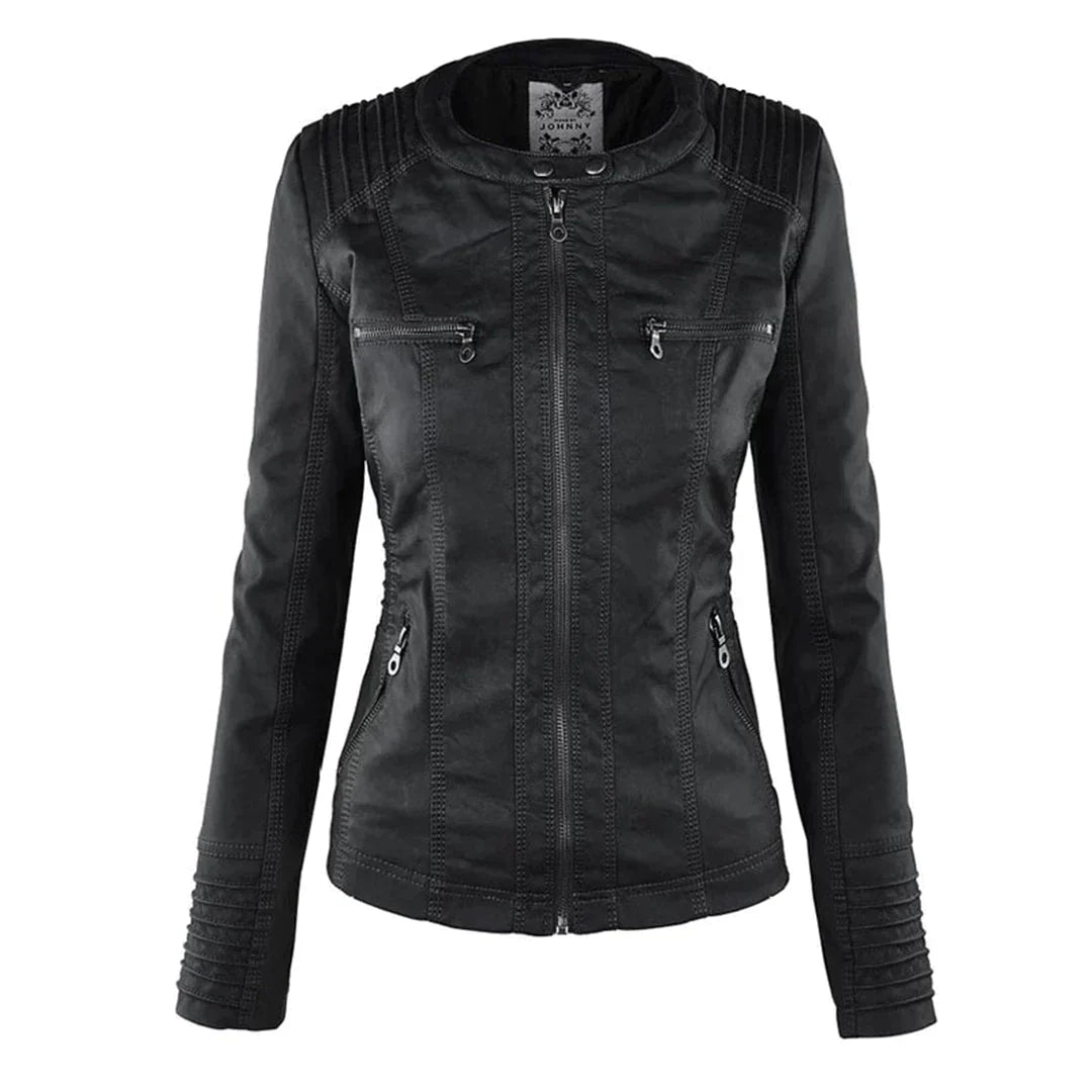 Valenzora | Elegante Kapuzen-Motorradjacke aus hochwertigem Leder