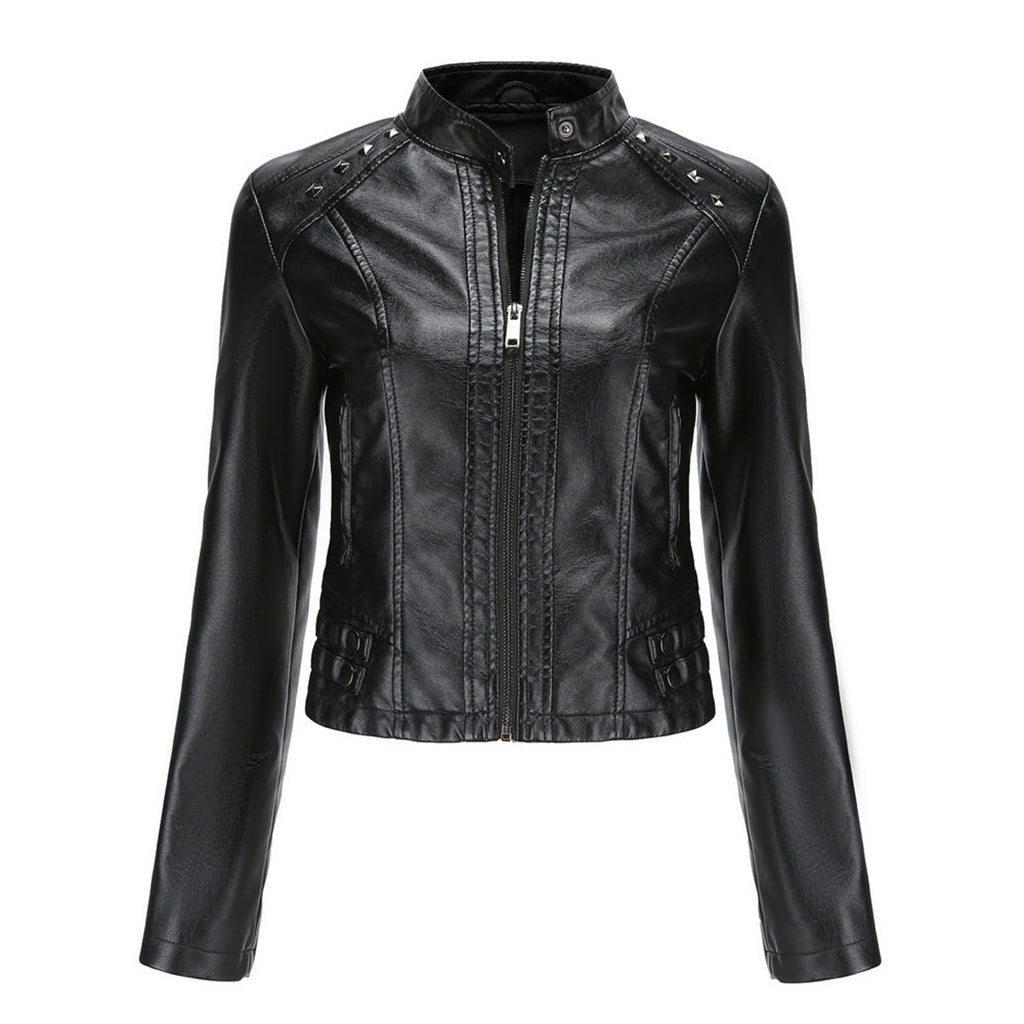 Valenzora | Elegante Lederjacke mit einzigartigen Details für Damen