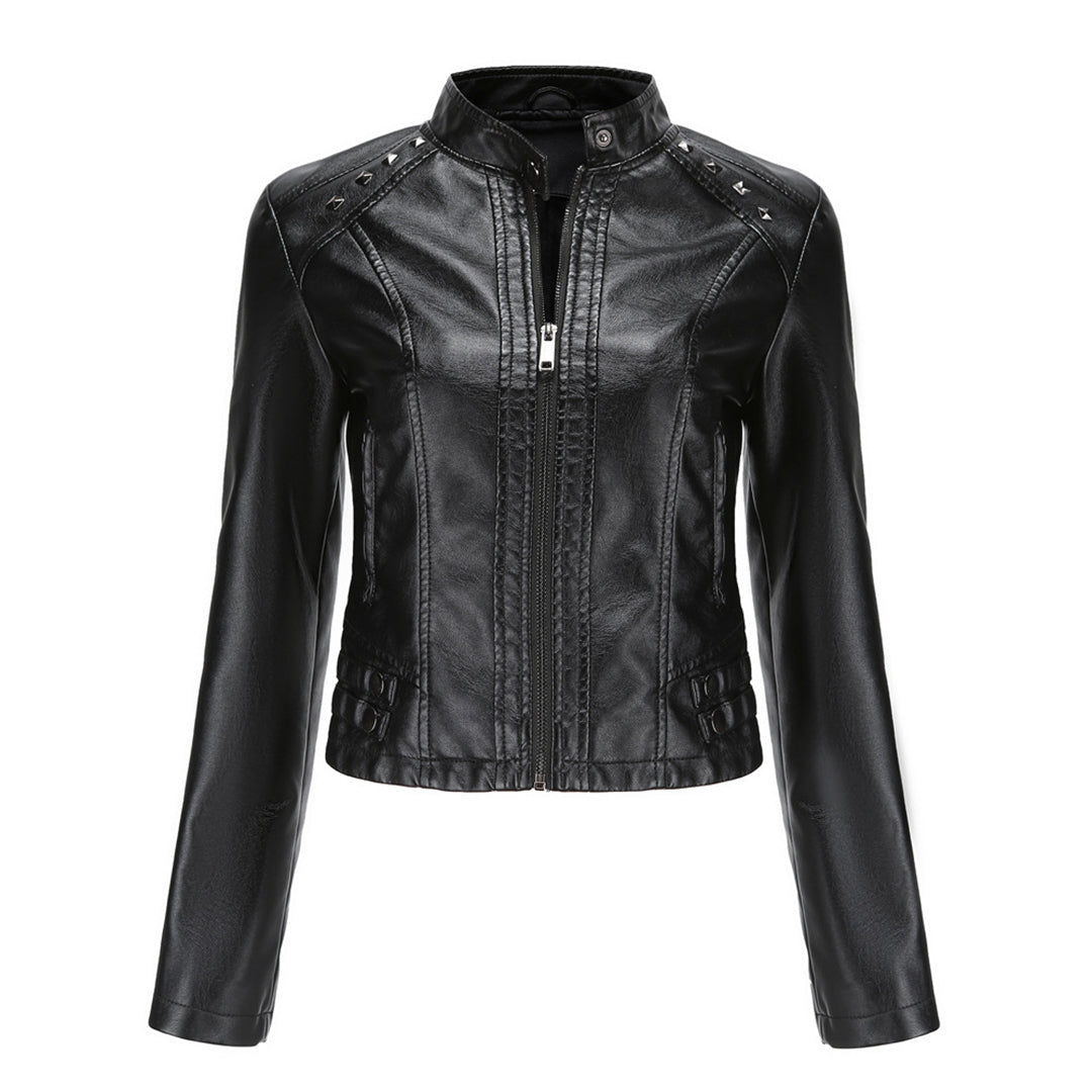 Valenzora | Elegante Lederjacke mit einzigartigen Details für Damen