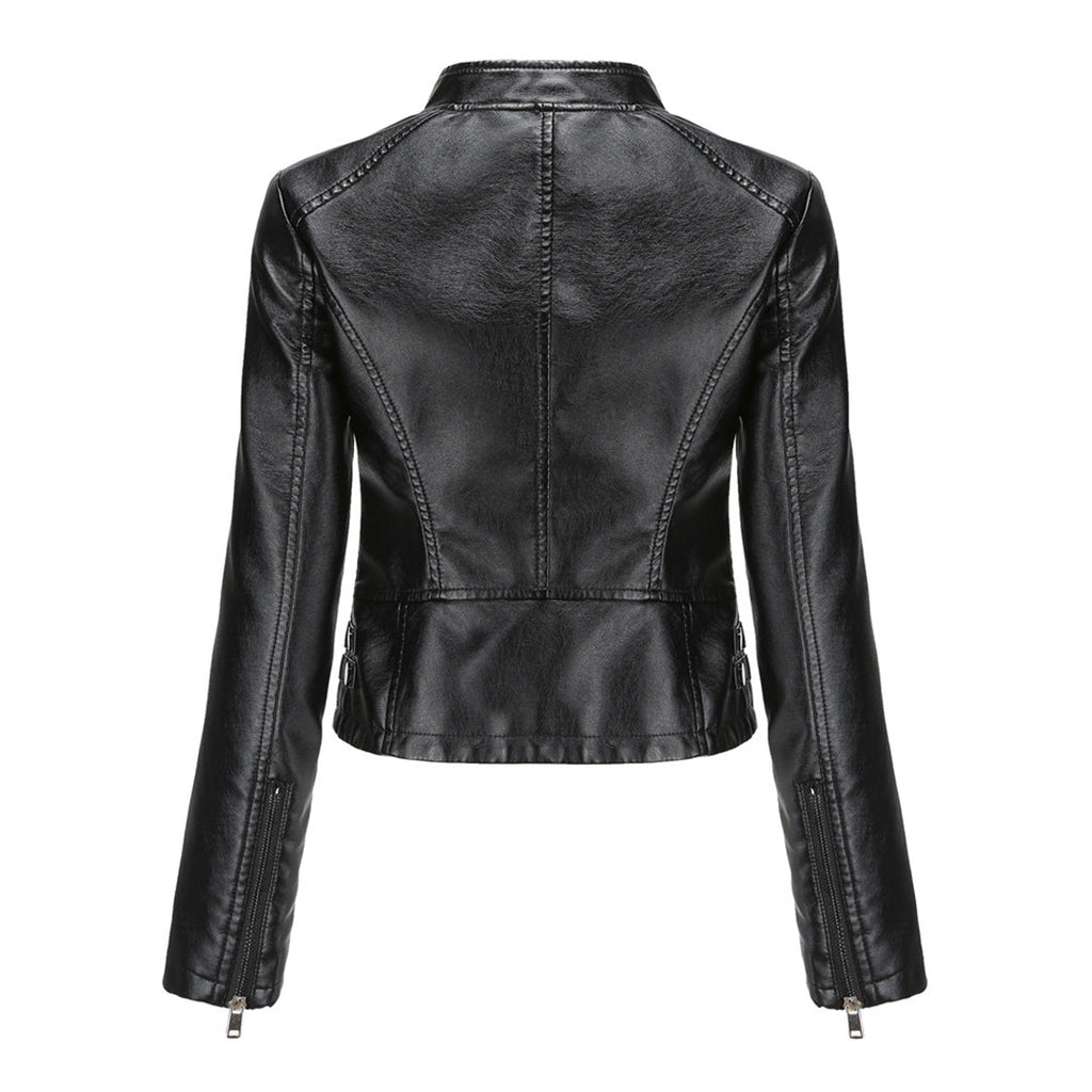 Valenzora | Elegante Lederjacke mit einzigartigen Details für Damen