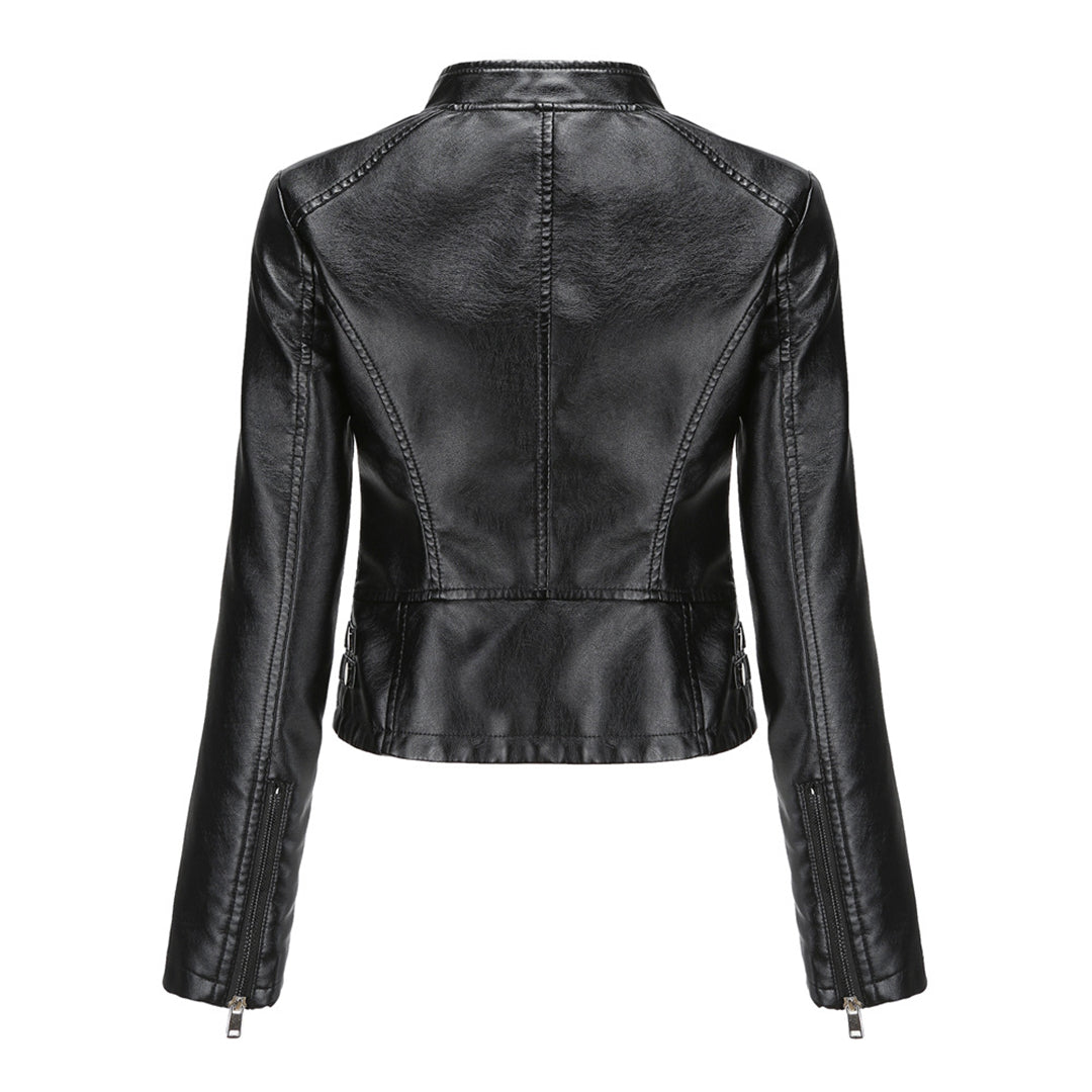 Valenzora | Elegante Lederjacke mit einzigartigen Details für Damen