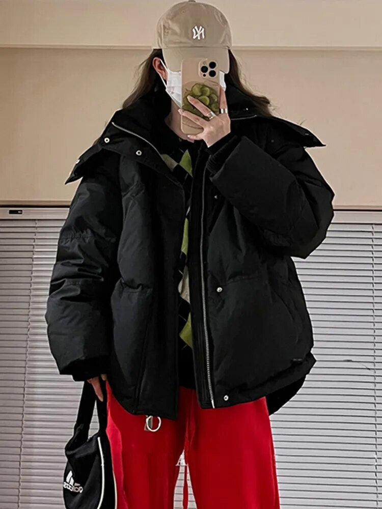 Valenzora Pufferjacke Winter mit Kapuze Dick und warm