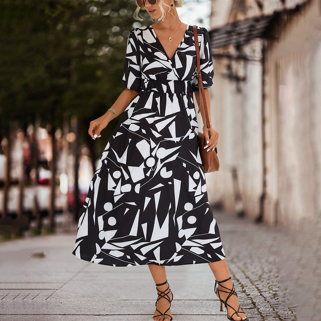 Valenzora | Midikleid mit V-Ausschnitt für Damen