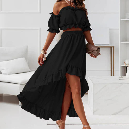 Valenzora | Elegant ruffled dress set