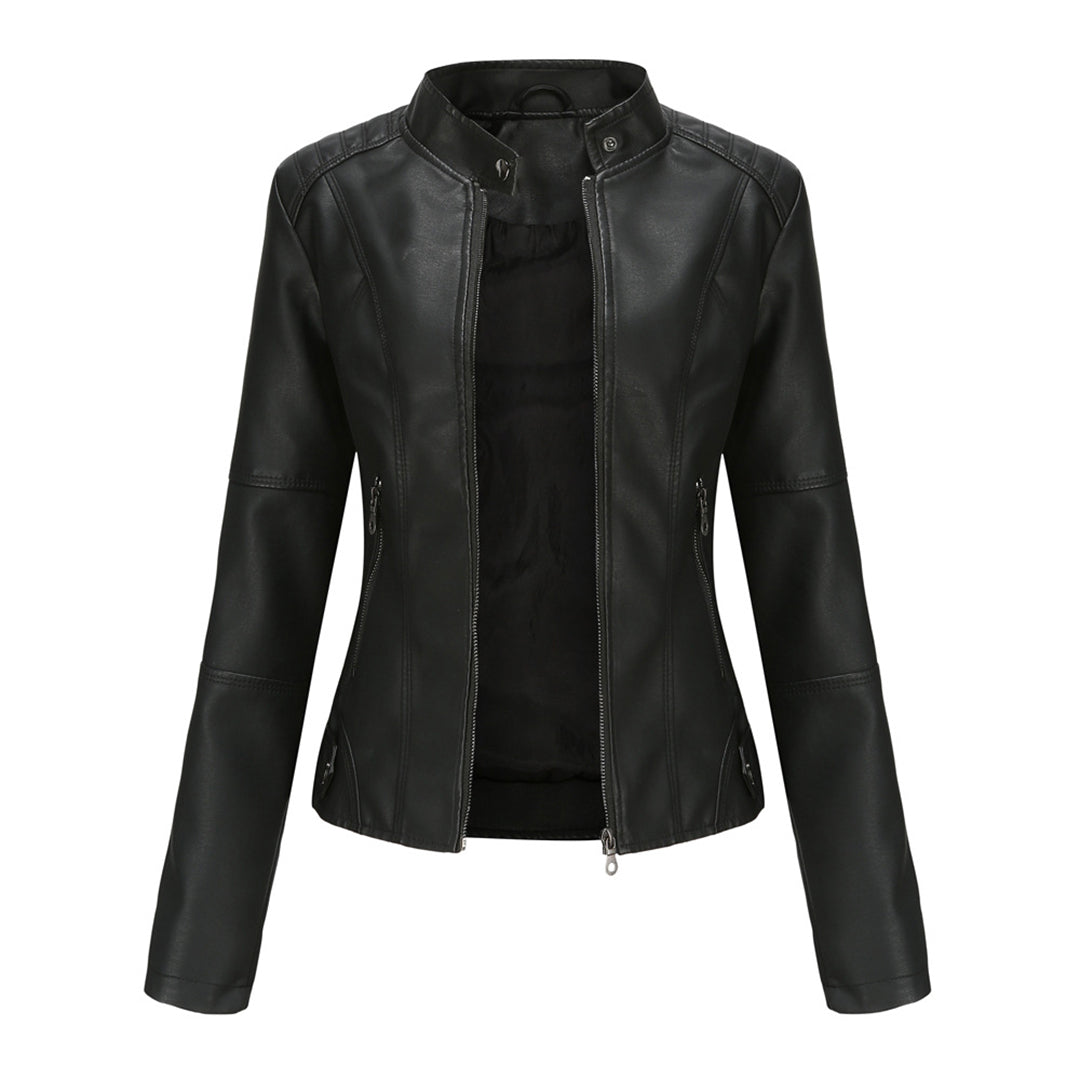 Valenzora | Classic leather biker jacket