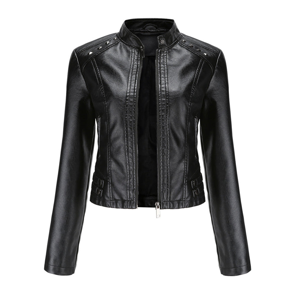 Valenzora | Elegante Lederjacke mit einzigartigen Details für Damen