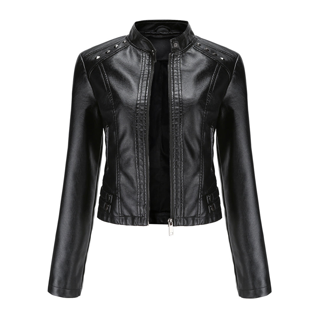 Valenzora | Elegante Lederjacke mit einzigartigen Details für Damen