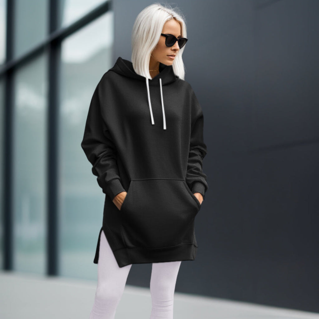 Valenzora | Elegant oversized dress with hood