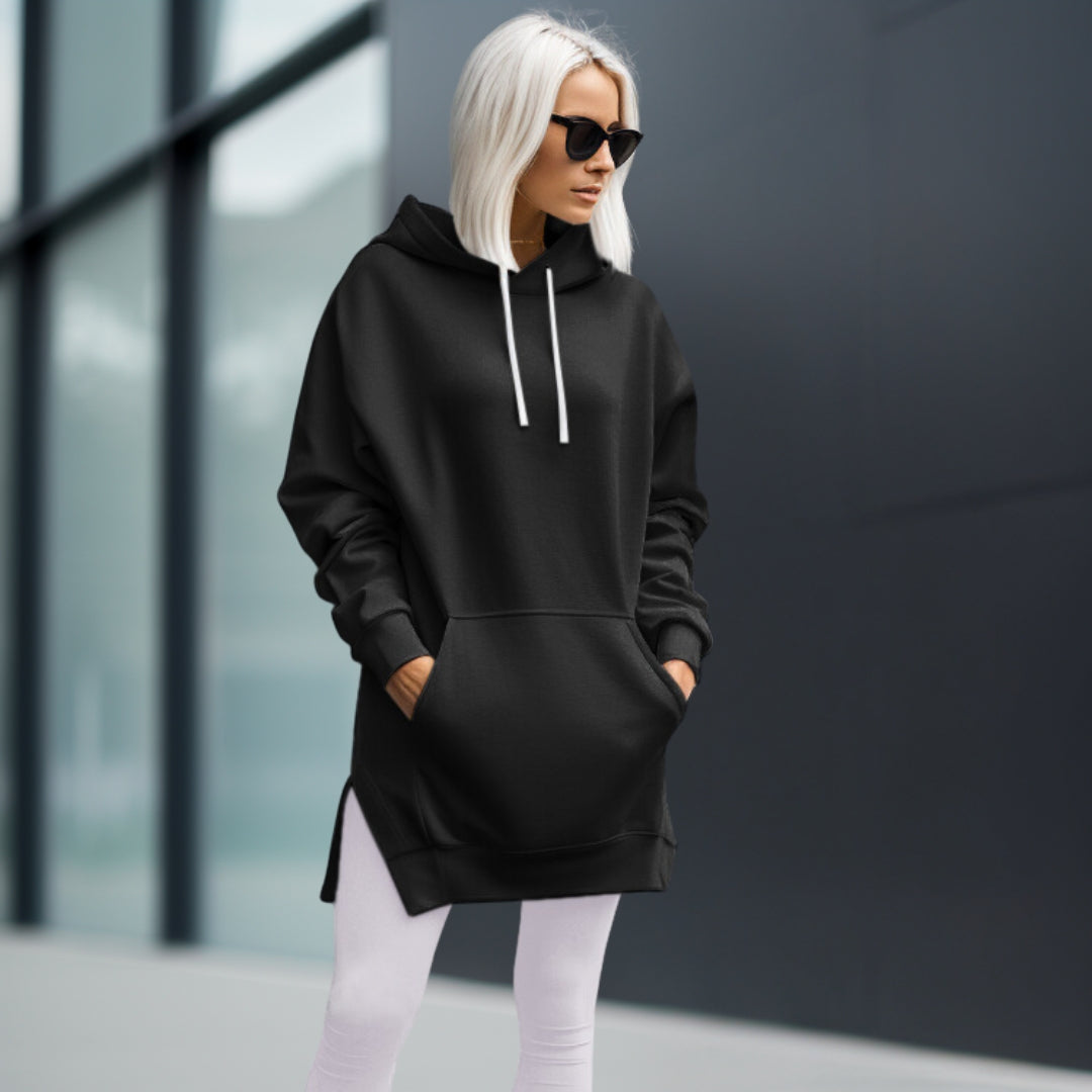 Valenzora | Elegant oversized dress with hood