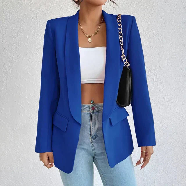 Valenzora | Offener langer Blazer-Mantel Damenbekleidung