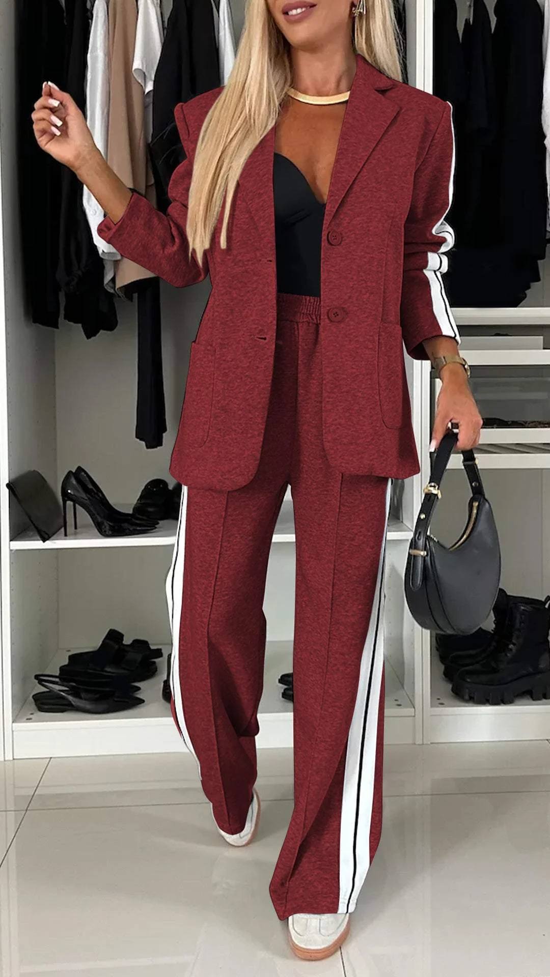 Valenzora | Set Wide Women's Leisure Trousers Two-Piece