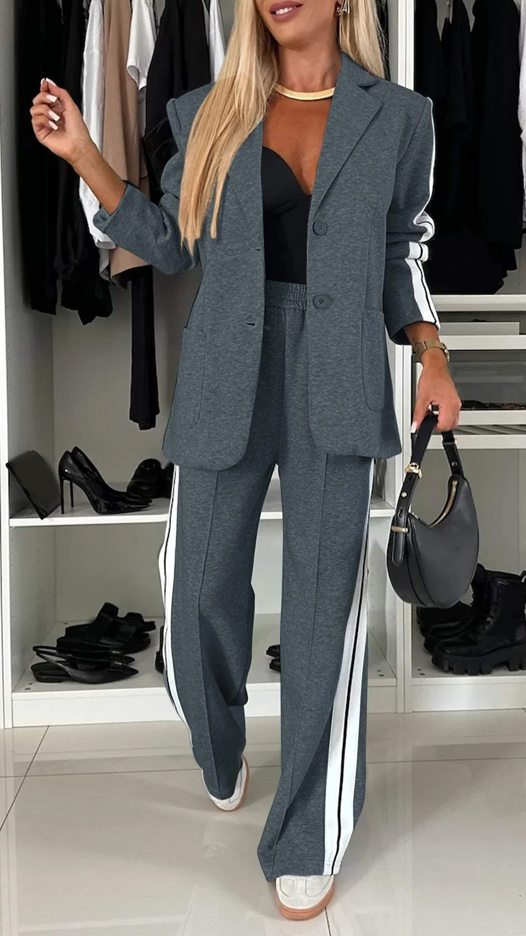 Valenzora | Set Wide Women's Leisure Trousers Two-Piece