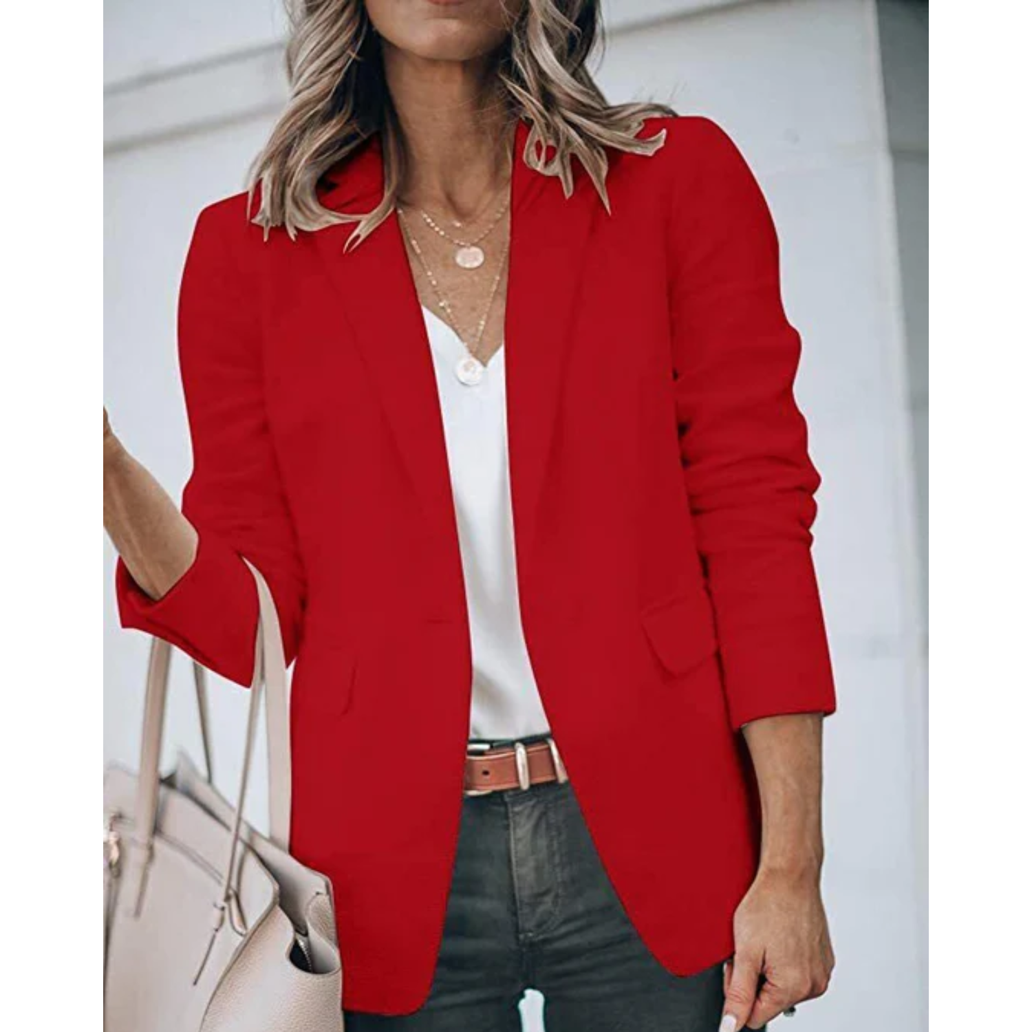 Valenzora | Single-breasted blazer with classic lapel for women