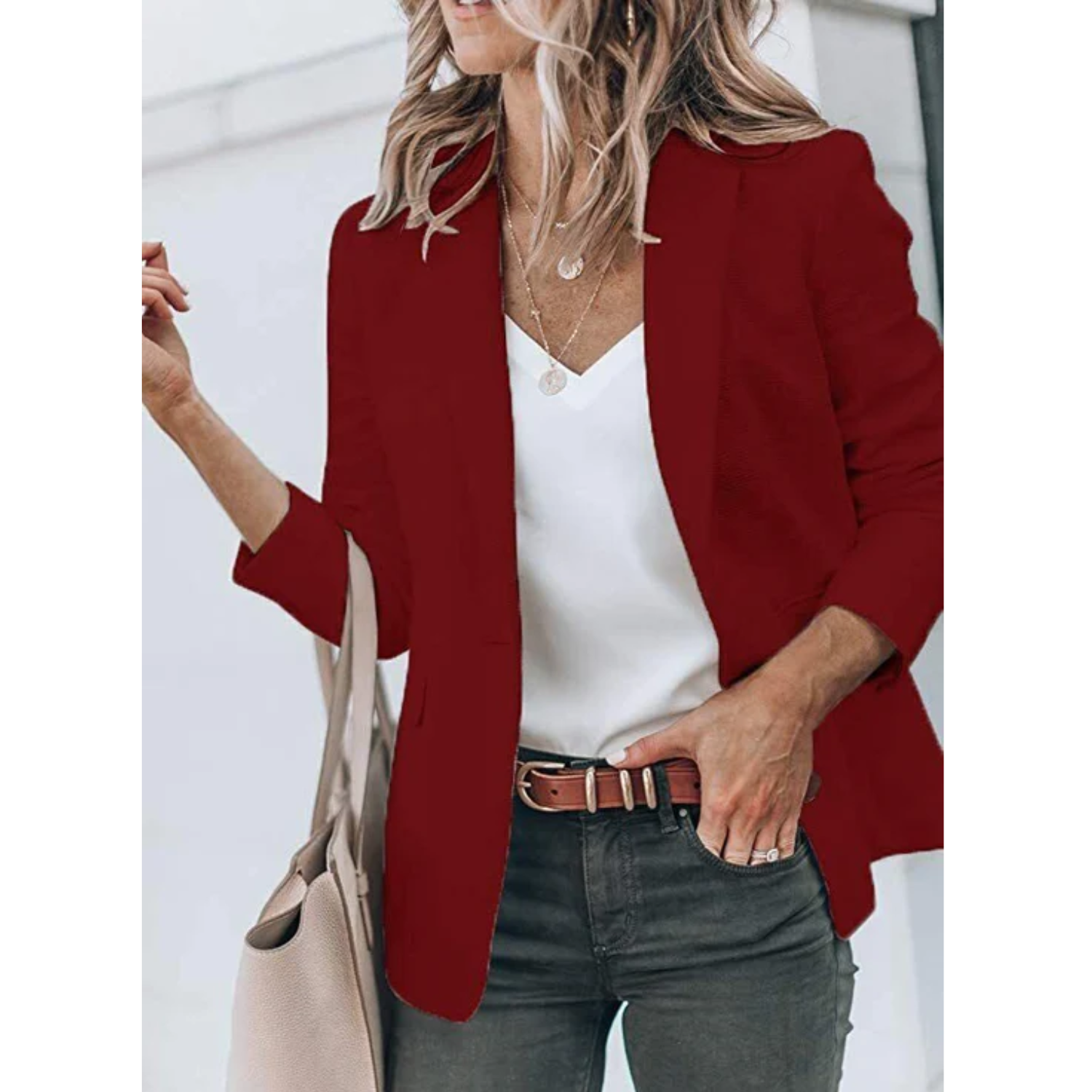 Valenzora | Single-breasted blazer with classic lapel for women