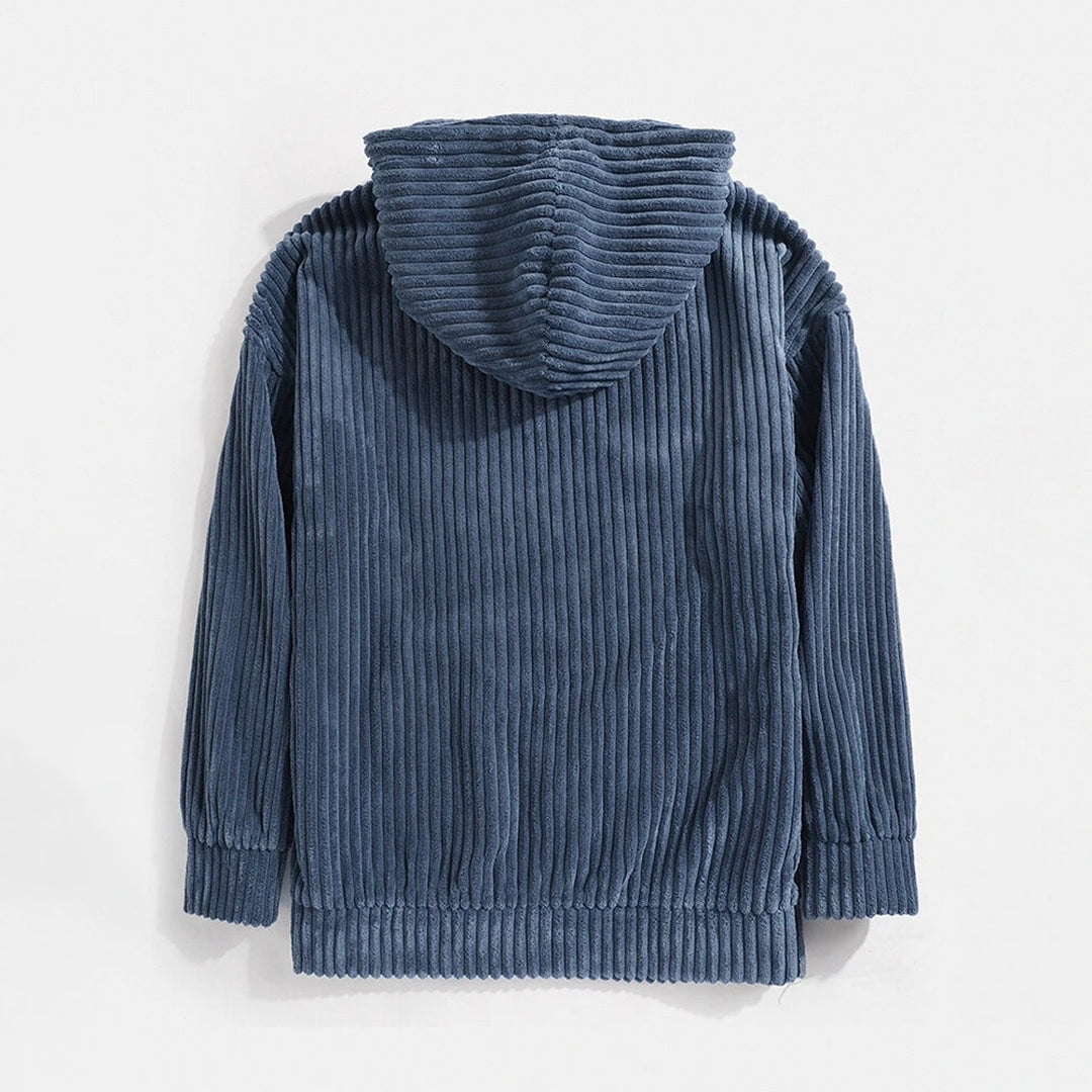 Valenzora | Corduroy hooded sweatshirt