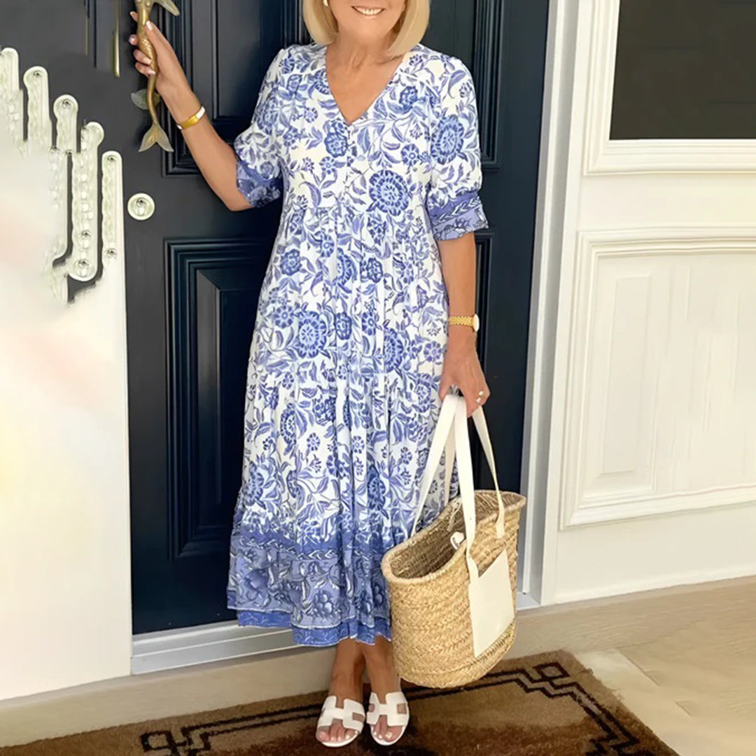Valenzora | Elegant dress with V-neck