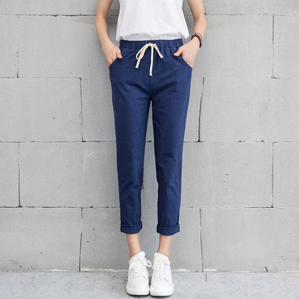 Valenzora | Comfortable women's trousers in black, khaki and blue