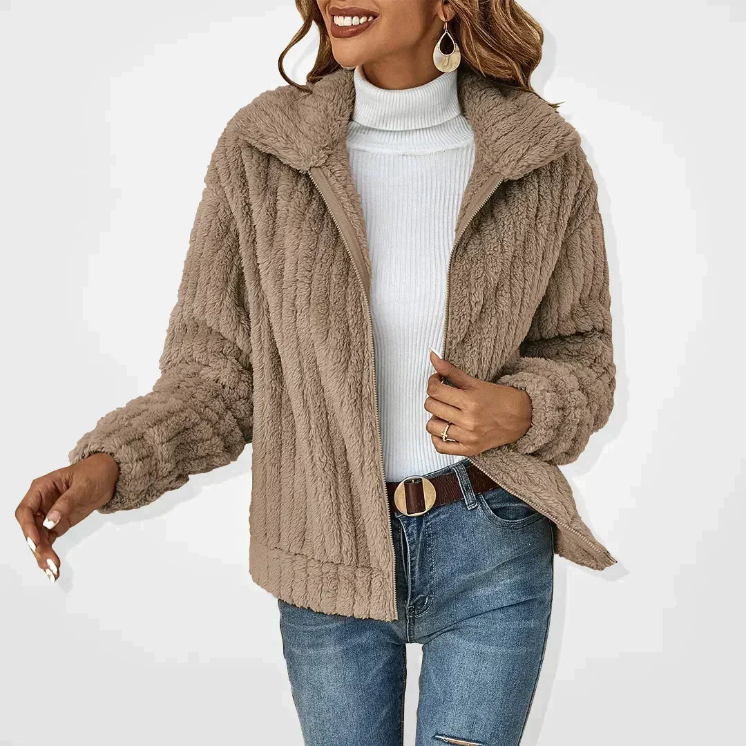 Valenzora Teddy-Strickjacke