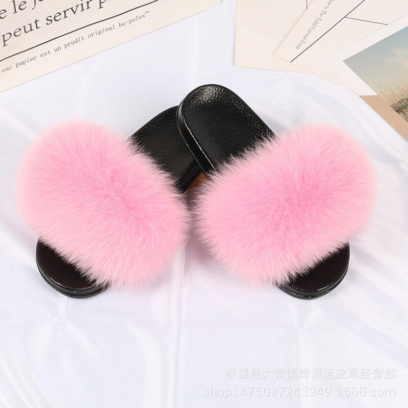 Valenzora | Moda Fay Fluffy Slippers Cheerful & Colorful Women's Shoes for Summer