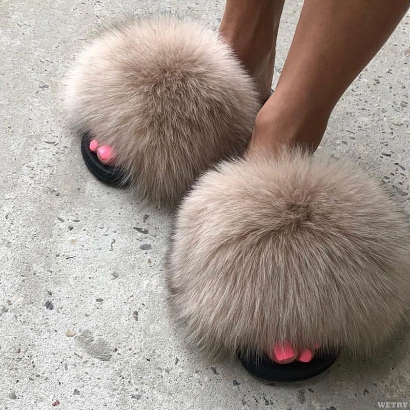 Valenzora | Moda Fay Fluffy Slippers Cheerful & Colorful Women's Shoes for Summer