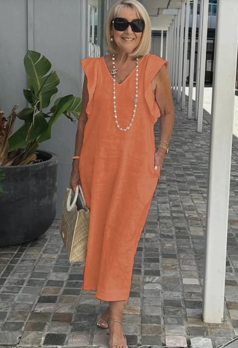 Valenzora | Casual dress made of cotton and linen