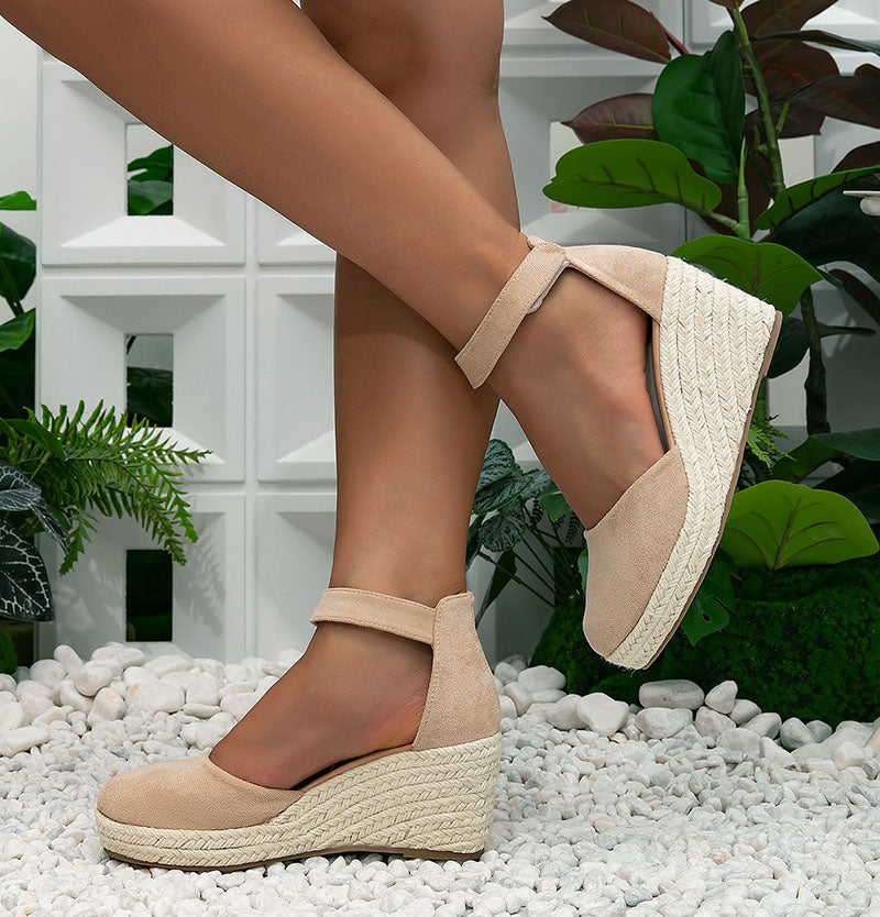Valenzora | Trendy Wedge Sandals with Ankle Strap for Women