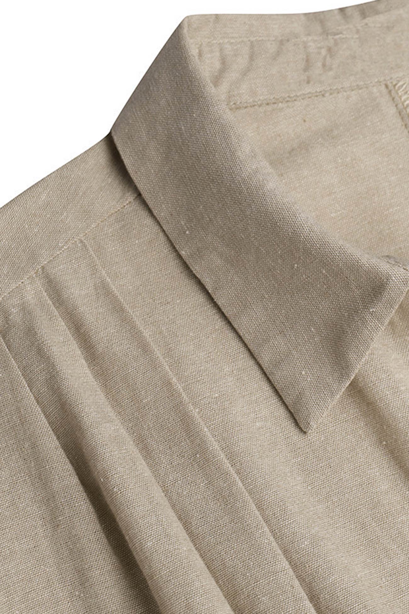 Valenzora | Button closure cotton-linen beach dress