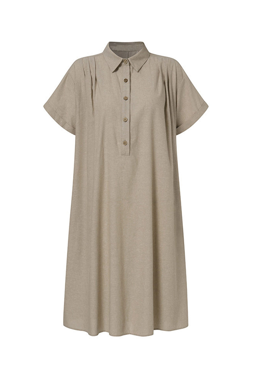 Valenzora | Button closure cotton-linen beach dress
