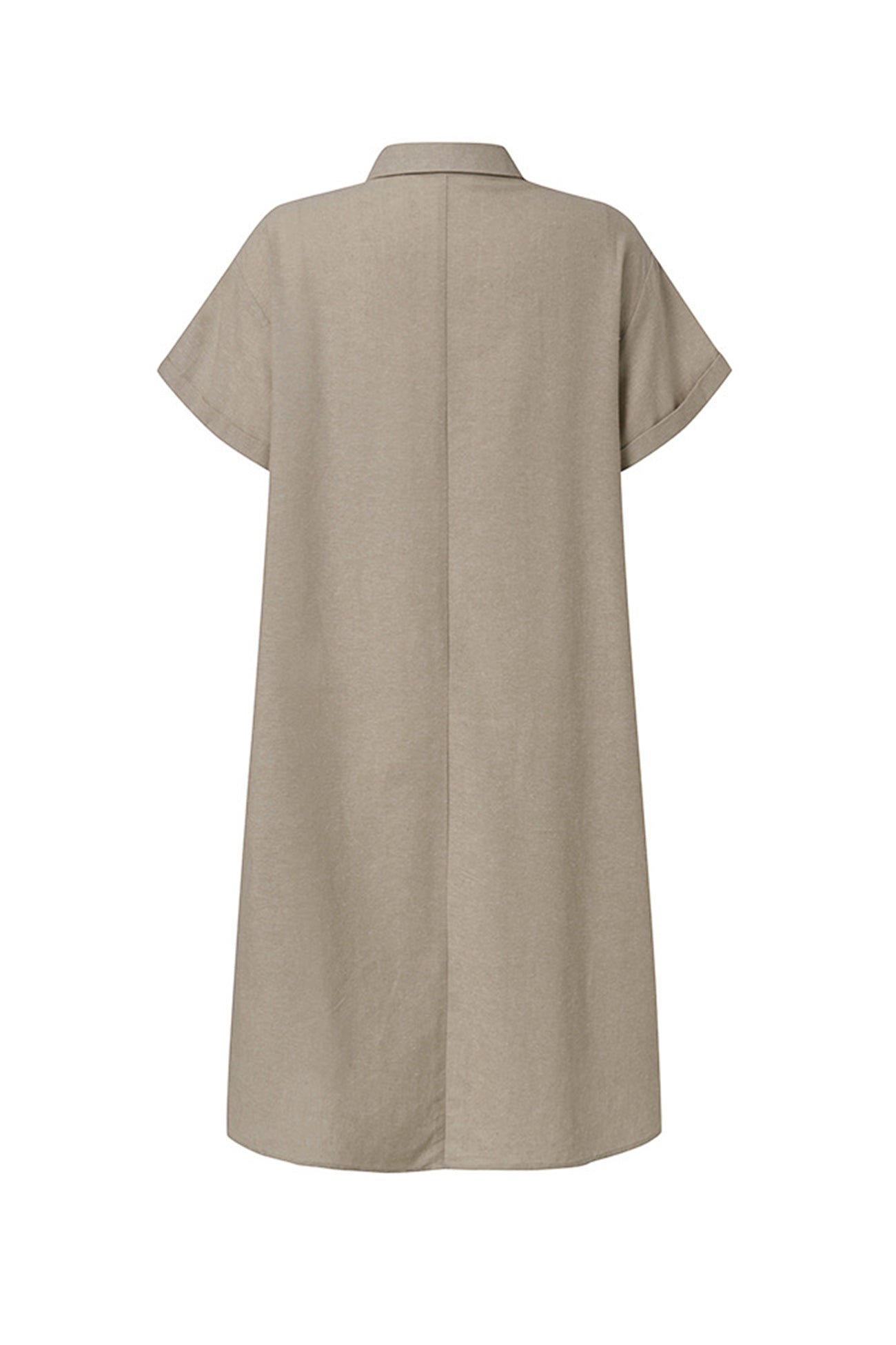 Valenzora | Button closure cotton-linen beach dress